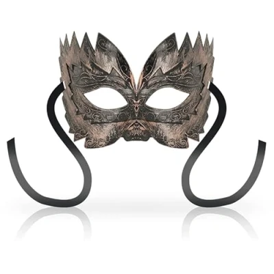 Afbeelding van Ohmama Masks Venetian Eyemask Copper Gala Mask BDSM Fetish Bondage Carnaval