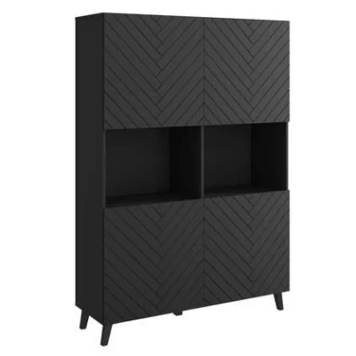 Afbeelding van Meubella Dressoir Pulse 2 Zwart 120 cm