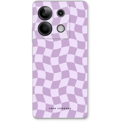 Afbeelding van Case Company® hoesje geschikt voor Xiaomi Redmi Note 13 5G Grid Paars Soft Cover Telefoonhoesje Bescherming aan alle Kanten en Schermrand