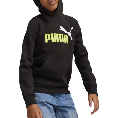 Afbeelding van Puma BIG LOGO Hoodie Unisex voor kinderen, Maat: 140, Black/lime sheen
