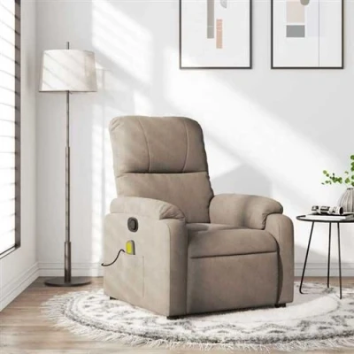 Afbeelding van Massagestoel microvezelstof taupe