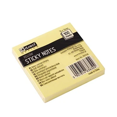 Afbeelding van D.RECT Sticky Zelfklevende notities, 76 x mm, 100 vellen, geel