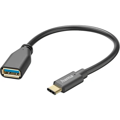 Afbeelding van Hama Usb Adapterkabel Otg C Stekker A Aansluiting 15 Cm Zwart