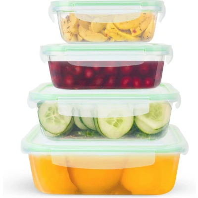 Afbeelding van Niceey Meal Prep Bakjes Set van 4 Glas