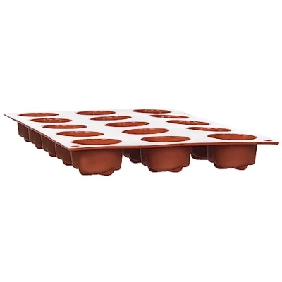 Afbeelding van Silikomart 20.074.03.0063 SF074 bakvorm, roze, 15 bakjes, siliconen, perzik