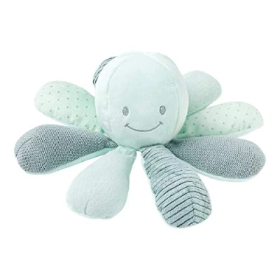 Afbeelding van Nattou Octopus Lapidou Activiteiten Knuffel 25 cm Groen