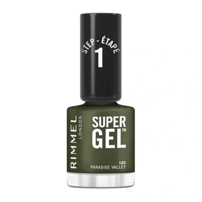 Afbeelding van Rimmel Super gel, 101 Paradise Valley, Vernis longue tenue, Application facile, Manucure effet Résistant aux éclats Formule Clean 12 ml