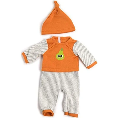 Afbeelding van Miniland Oranje pyjama met peer 38 cm