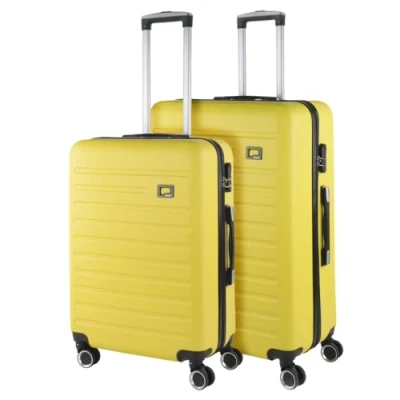 Afbeelding van SKPAT Valises. Lot de Valise Rigides 4 Roulettes Grande Taille, soute Avion, Bagages pour Voyages.Ensemble Voyage. Verrouillage à Combinaison, Geel