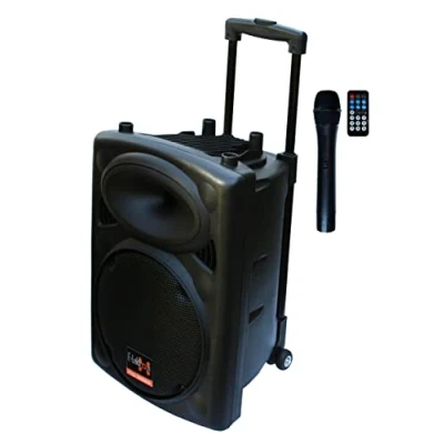 Afbeelding van E Lektron EL25 M 500W mobiele PA geluidsinstallatie accu MP3 USB SD radio Bluetooth incl. draadloze microfoon