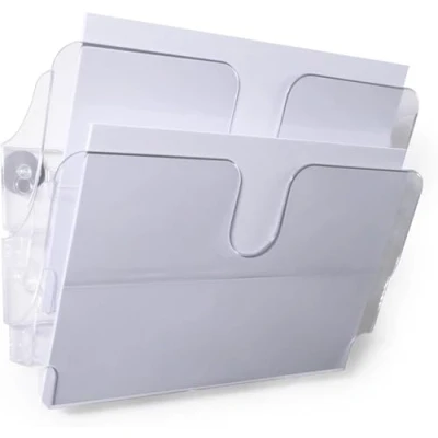 Afbeelding van Durable Flexiplus 1709022400 Folderhouder (wandmodel) Doorzichtig 1 stuk(s) Aantal vakken: 2