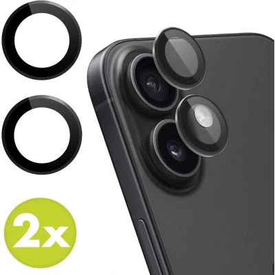 Afbeelding van imoshion 2 Pack Camera lens protector Screenprotector Geschikt voor iPhone 16, 16 Plus Transparant