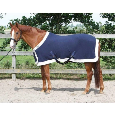 Afbeelding van Harry&#039;s Horse Fleecedeken Statiemodel Borstflap Navy 145/195
