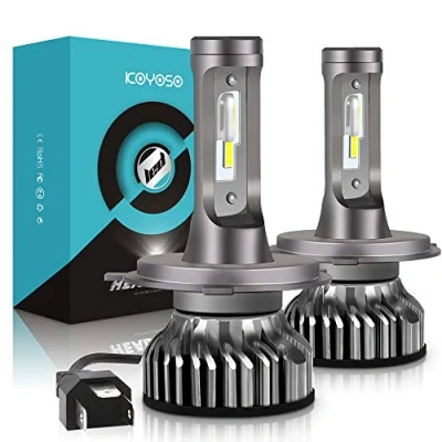 Afbeelding van H4 LED lamp, 10.000 lm, koplampen voor auto en motorfiets, reservelampen halogeen xenon lampen, 12 V, 6000 K, 2 lampen