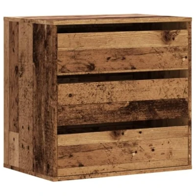 Afbeelding van Ladekast 60x41x58 cm bewerkt hout oud houtkleurig