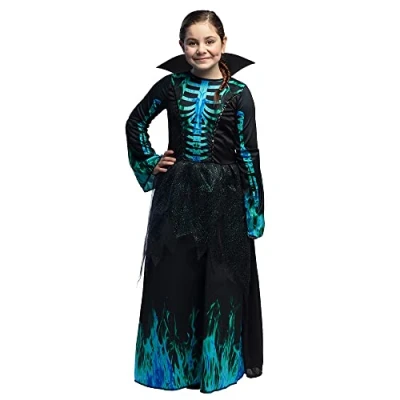 Afbeelding van Boland Kostuum Skeleton Azura (4 6 jr) Kinderen Skelet Halloween verkleedkleding