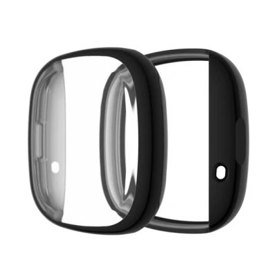Afbeelding van Fitbit Versa 3 / Sense Soft TPU case (volledig beschermd) Zwart
