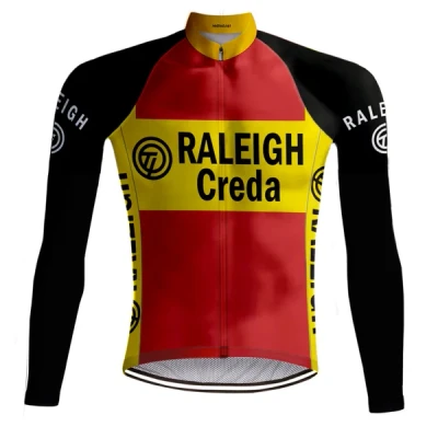 Afbeelding van Retro Wielershirt Lange Mouwen TI Raleigh Rood REDTED