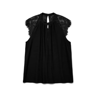 Afbeelding van Vero Moda Vmmilla SL TEE GA NOOS Blouse, Dames, Maat: XS, Black