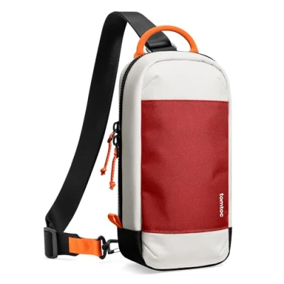 Afbeelding van tomtoc Schoudertas Sling Bag voor Nintendo Switch 2 Console 2025, beschermhoes met 8 speelpatronen, geschikt oplader en accessoires, rood