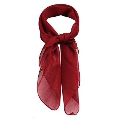 Afbeelding van TigerTie Fijne chiffon sjaal voor dames, effen, afmetingen: 58 x cm, Bordeaux rood