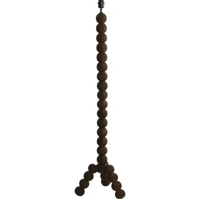 Afbeelding van Light &amp; Living Vloerlamp Veglio Mangohout 130cm Donkerbruin excl. kap