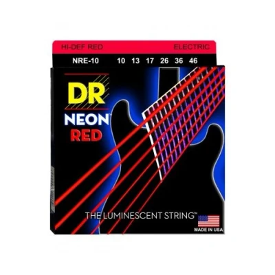 Image de DR NRE 10 Hi Def Neon Red, jeu guitare électrique, Medium 46