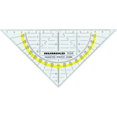 Afbeelding van Geodriehoek Rumold 1026 160mm transparant