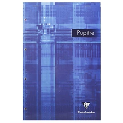 Afbeelding van Clairefontaine 66132Cpack set van 5 genietbare muziekstandaard A4 21 x 31,8 cm 160 afneembare pagina&#039;s geperforeerd kleine ruitjes wit papier 90 g gelamineerde kaartomslag willekeurige kleuren