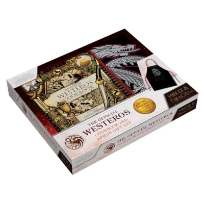 Afbeelding van OFF WESTEROS COOKBOOK RECIPES GOT &amp; HOUSE DRAGONS APRON SET