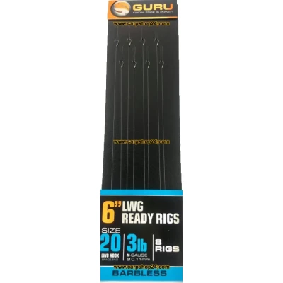 Afbeelding van Guru 6’’ LWG Ready Rigs Barbles Maat : Haak 20 0,11mm