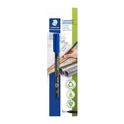 Afbeelding van STAEDTLER BKDA Lumocolor 317 3 universele pen met M punt, blauw, ca. 1 mm