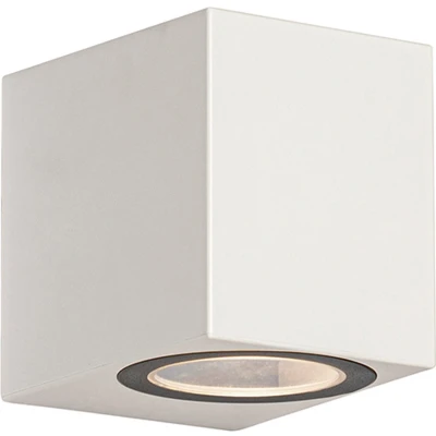 Afbeelding van QAZQA baleno Moderne Wandlamp voor buiten 1 lichts L 6.8 cm Wit Buitenverlichting