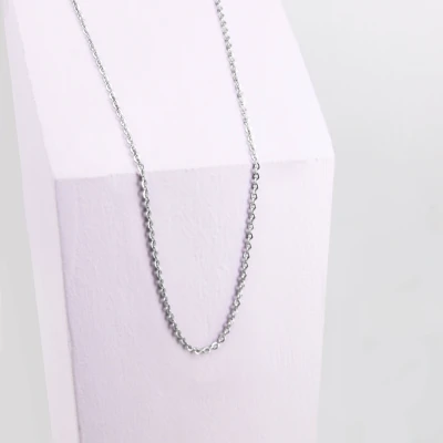 Image de Ponytail&amp;Co Collier avec maillon ovale plat Acier 32+6cm