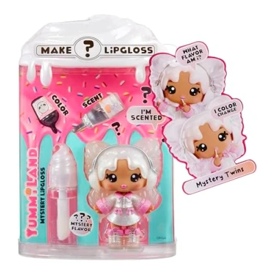 Afbeelding van Yummiland Lip Gloss Poupée Mystery Chase Inclut le Kit DIY Gloss, Convient aux Enfants de 4 Ans et Plus
