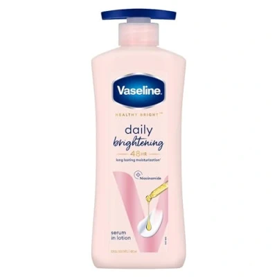 Image de Vaseline Healthy Bright, Crème Hydratante Éclaircissante Quotidienne, 400 ml, pour une Peau Éclatante, avec Vitamine B3, Visiblement Radieuse en 2 Semaines, Légère, Non Grasse, Lotion