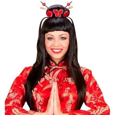 Afbeelding van &quot;CHINA MEISJE WIG&quot; in doos