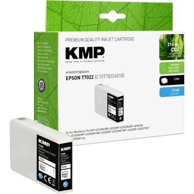 Afbeelding van KMP Inktcartridge vervangt Epson T7022 Compatibel Cyaan E134 1620,4003