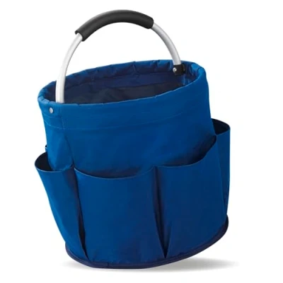 Afbeelding van WENKO 87850500 Universele reinigingscaddy opbergdoos voor poederaccessoires, polyester, 28 x 26,5 cm, blauw
