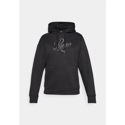 Afbeelding van Puma Script Comfort Hoodie Hoodie, Dames, Maat: Medium, Black