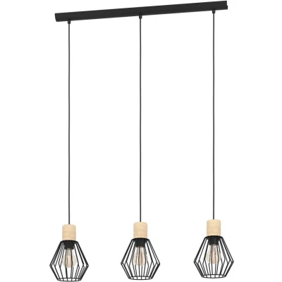 Afbeelding van EGLO Palmorla Hanglamp E27 76 cm Zwart/Bruin