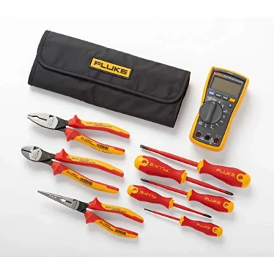 Afbeelding van FLUKE IB117K/EUR digitale multimeter 117 + VDE handgereedschapset 8 delig in oprolbare draagtas 5195045