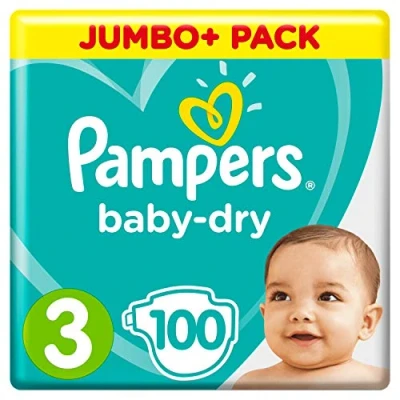 Afbeelding van Pampers Baby Dry Maat 3 Megapack 100 stuks 6/10KG