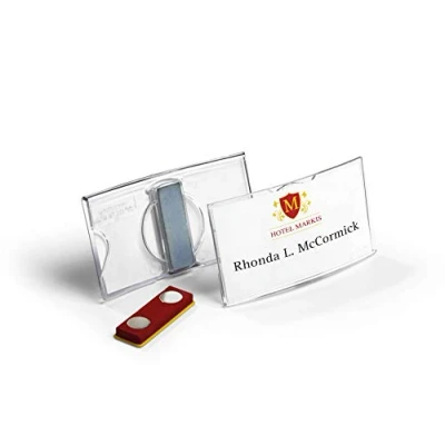 Afbeelding van Badge Durable 8123 convex met magneet 40x75mm