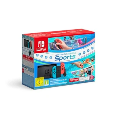 Image de Nintendo Switch Rood En Blauw Sports + 12 Maanden Online