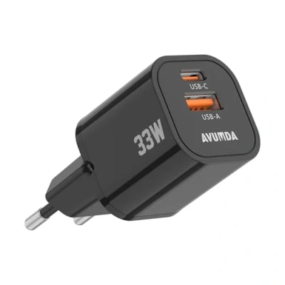 Afbeelding van OUFUYU i Phone USB C oplader (33 W), compact, met 2 A en poorten voor 15/15 Plus/15 Pro/15 Pro Max/14/13, Pixel, Galaxy, iPad/iPad Mini meer