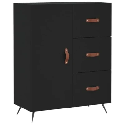 Image de vidaXL Buffet Noir 69,5x34x90 cm Bois d&#039;ingénierie812133