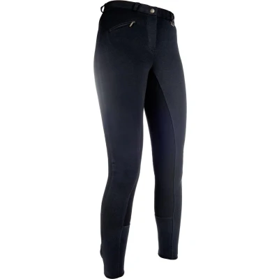 Afbeelding van HKM Rijbroek Basic Belmtex Grip 3/4 Zitvlak Zwart/Zwart 46