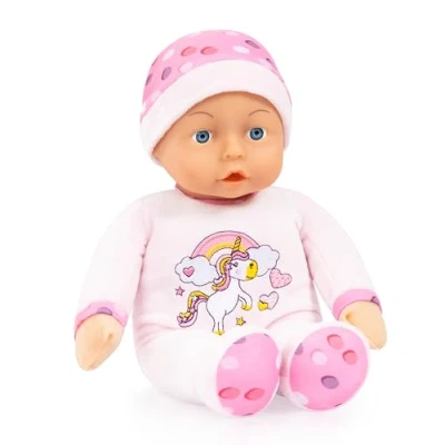 Afbeelding van Bayer My First Baby zacht lichaam babypop 30 cm roze eenhoorn 10M+