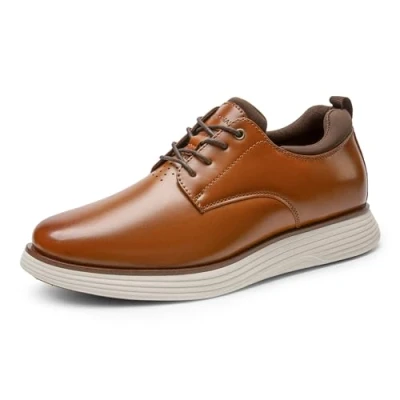 Afbeelding van BRUNO MARC Oxford schoenen voor heren stad kostuum bruiloft boot, Bruin